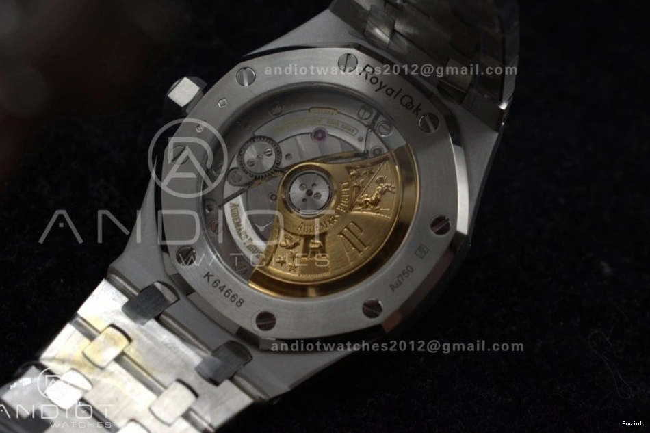 SS APSF Edition 1:1 15454 Dial Royal SA3120 Oak Super Best Bracelet Clone 37mm Textured Frosted SS On Black 0120
